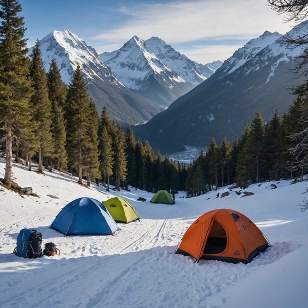 Quels sont les meilleurs conseils pour camper en région de haute montagne en hiver?